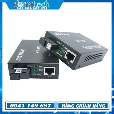 Media Converter Quang 10/100M BTON 950SM-25A/B 